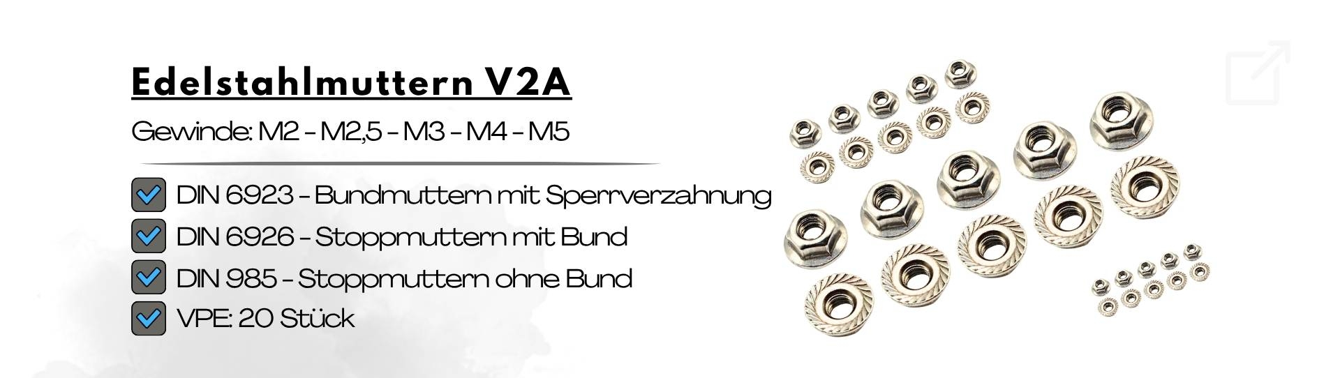 Edelstahlmuttern V2A