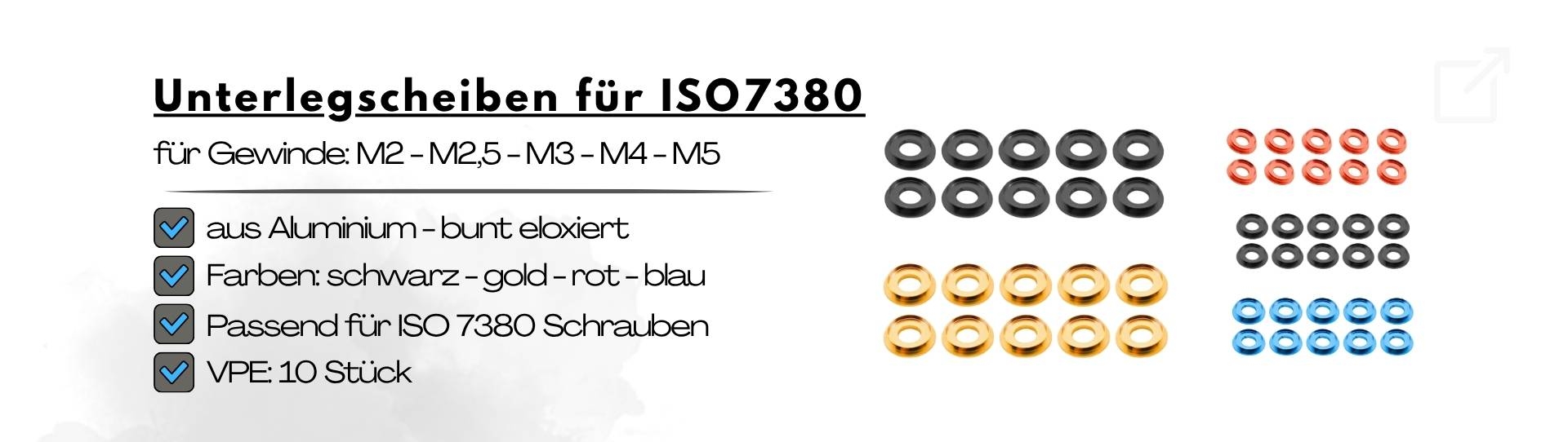 Unterlegscheiben für Linsenkopfschrauben