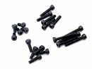 Zylinderkopfschrauben Set M2,5 x 4-12mm schwarz - 250...