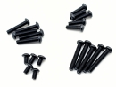 Linsenkopfschrauben Set M2,5 x 4-12mm schwarz - 250...