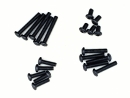 Linsenkopfschrauben Set M2,5 x 4-12mm schwarz - 250...