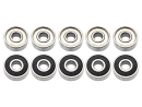 Kugellager 606 RSZ 6x17x6 mm mit Nylonkäfig ABEC5 geölt Wälzlager