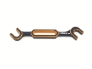 Mini Aluminium Doppel-Gabelschlüssel 5,5mm / 6,0mm - schwarz-gold - rcbay