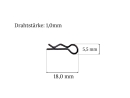 Karosserieklammern 18,0mm - 1,0mm Drahtstärke...