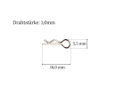 Karosserieklammern 18,0mm - 1,0mm Drahtstärke silber...