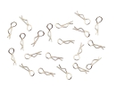 Karosserieklammern 18,0mm - 1,0mm Drahtstärke silber Federstecker RC Body Pins Karosserieclips