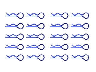 Karosserieklammern 18,0mm - 1,0mm Drahtstärke blau Federstecker RC Body Pins Karosserieclips