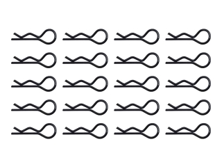 Karosserieklammern 23,7mm - 1,2mm Drahtstärke schwarz Federstecker RC Body Pins Karosserieclips