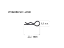 Karosserieklammern 23,7mm - 1,2mm Drahtstärke...