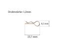 Karosserieklammern 23,7mm - 1,2mm Drahtstärke silber...
