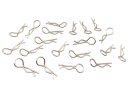 Karosserieklammern 23,7mm - 1,2mm Drahtstärke silber Federstecker RC Body Pins Karosserieclips