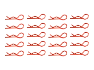 Karosserieklammern 23,7mm - 1,2mm Drahtstärke orange Federstecker RC Body Pins Karosserieclips