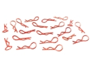 Karosserieklammern 23,7mm - 1,2mm Drahtstärke orange Federstecker RC Body Pins Karosserieclips
