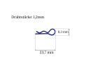 Karosserieklammern 23,7mm - 1,2mm Drahtstärke blau...
