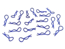 Karosserieklammern 23,7mm - 1,2mm Drahtstärke blau Federstecker RC Body Pins Karosserieclips