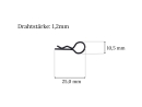 Karosserieklammern 25,0mm - 1,2mm Drahtstärke...