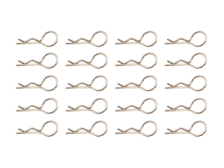 Karosserieklammern 25,0mm - 1,2mm Drahtstärke silber Federstecker RC Body Pins Karosserieclips
