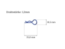 Karosserieklammern 25,0mm - 1,2mm Drahtstärke blau...
