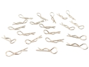 Karosserieklammern 28,5mm - 1,6mm Drahtstärke silber Federstecker RC Body Pins Karosserieclips