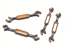 Mini Aluminium Doppel-Gabelschlüssel 4tlg Set schwarz gold - rcbay
