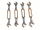 Mini Aluminium Doppel-Gabelschlüssel 4tlg Set schwarz gold - rcbay