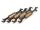Mini Aluminium Doppel-Gabelschlüssel 4tlg Set schwarz gold - rcbay