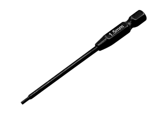 Schraubendreher Bit Innensechskant 1,5mm Langbit 78mm HSS Einsatz schwarz