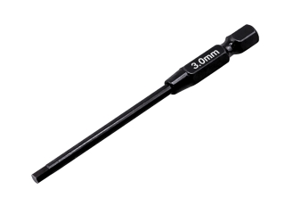 Schraubendreher Bit Innensechskant 3mm Langbit 78mm HSS Einsatz schwarz