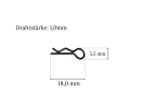 Karosserieclips 1,0-1,6mm Stärke - 18,0-28,5mm Federstecker Klammern 20 Stück