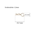 Karosserieclips 1,0-1,6mm Stärke - 18,0-28,5mm Federstecker Klammern 20 Stück