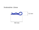 Karosserieclips 1,0-1,6mm Stärke - 18,0-28,5mm Federstecker Klammern 20 Stück