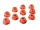 10x M2 Stoppmutter mit Flansch DIN6926 Aluminium orange - Mutter ohne Sperrverzahnung