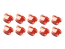 10x M2,5 Stoppmutter mit Flansch DIN6926 Aluminium orange...