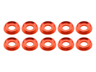 10x M2,5 Unterlegscheiben Aluminium Linsenkopfscheiben für ISO7380 Schrauben orange