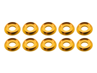 10x M4 Unterlegscheiben Aluminium Linsenkopfscheiben für ISO7380 Schrauben gold