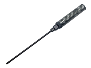Schraubendreher 4mm Schlitz lange Version aus Aluminium Carbongriff HSS Einsatz