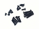 50x M2x4 DIN7991 Senkkopfschraube Stahl 10,9 schwarz brüniert Gewindeschrauben