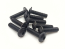 50x M3x8 ISO7380-2 Linsenkopfschrauben mit Flansch Stahl 10.9 schwarz