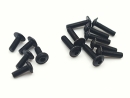 50x M3x6 ISO7380-2 Linsenkopfschrauben mit Flansch Stahl 10.9 schwarz