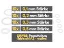 Passscheiben Set 10x18mm 40tlg. DIN 988 Edelstahl...