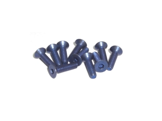10x M3x12 DIN7991 blaue Titanschrauben Senkkopf Senkkopfschrauben