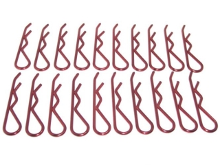 20x Karosserieklammern groß 46mm rot Pins Clips Federstecker