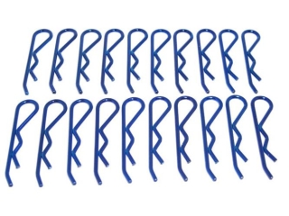 20x Karosserieklammern groß 46mm blau Pins Clips Federstecker