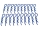 20x Karosserieklammern groß 46mm blau Pins Clips Federstecker