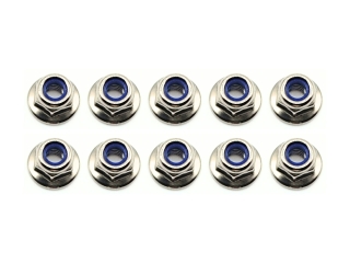 50x M5 DIN6926 Stoppmuttern mit Bund Edelstahl A2 Sicherungsmuttern Muttern rostfrei