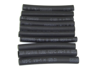 50 Stück Schrumpfschlauch 5mm - a 5cm - schwarz