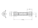 Aluminium Spacer 30mm D=5/6mm M3 Gewinde hellblau 4 Stück - rcbay