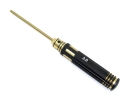 Schraubendreher Innensechskant 3mm Alugriff schwarz gold