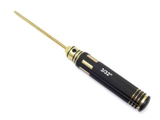 Schraubendreher Innensechskant zöllig 3/32 inch Alugriff schwarz gold