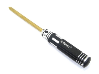 Schraubendreher Kreuzschlitz 6mm Alugriff schwarz